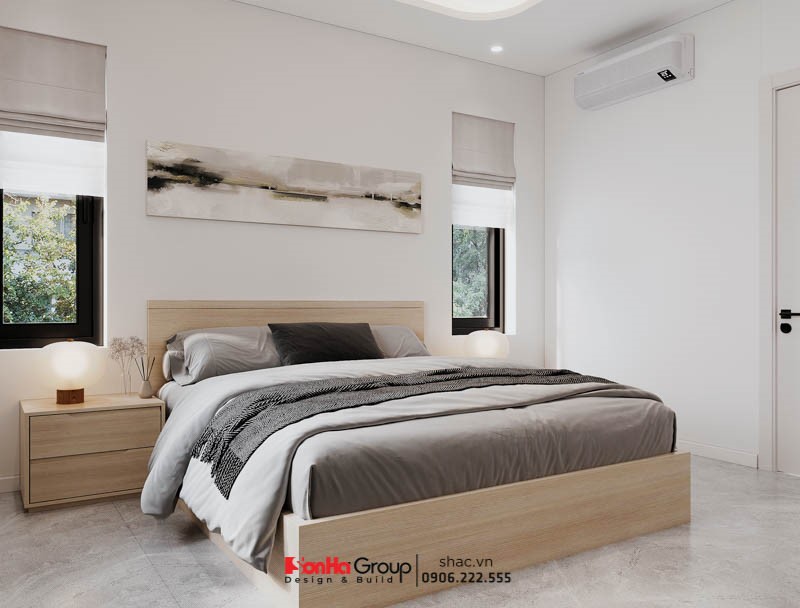 Biệt thự song lập kết hợp văn phòng kinh doanh 90m2 tại Hải Phòng 51 Phòng ngủ nổi bật với cách lấy sáng khoa học giúp không gian tối giản mà không hề đơn điệu