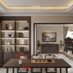 Phòng trà nhỏ xuất hiện cạnh phòng khách của gia đình