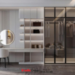 Các khoảng lấy sáng và thông tầng được đặt tại tầng 2 giúp không gian sáng và thoáng hơn.