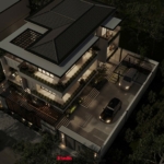 Góc nhìn từ trên cao của biệt thự 3 tầng hiện đại tại Nghệ An