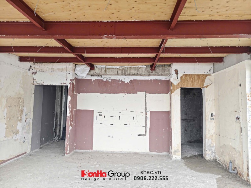 Hiện trạng tầng tum của ngôi nhà trước khi tiến hành xây dựng