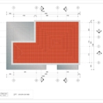 Mặt bằng tầng mái của căn biệt thự 3 tầng hiện đại