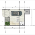 Mặt bằng thiết kế tầng 1 của dự án cải tạo nhà phố 6 tầng tại Hà Nội