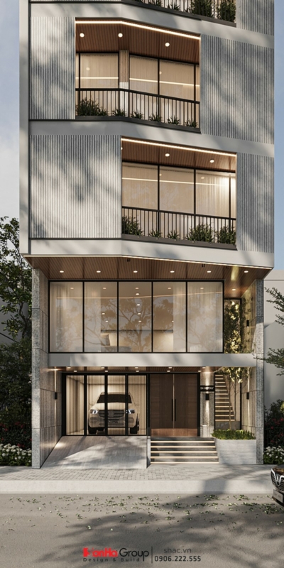 Mặt tiền thoáng sáng giúp nhà phố dễ dàng lấy sáng và thông gió từ bên ngoài