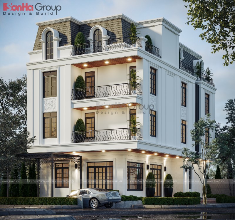 Hình ảnh khách sạn mini tân cổ điển sở hữu mặt tiền thanh lịch tại Sài Gòn