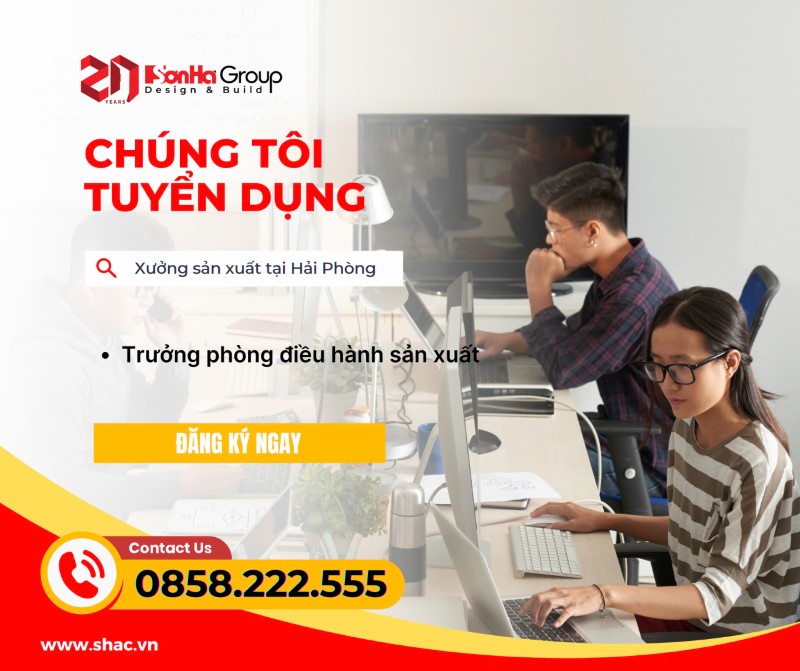 SƠN HÀ GROUP TUYỂN DỤNG TRƯỞNG PHÒNG ĐIỀU HÀNH SẢN XUẤT