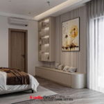 Sự xuất hiện của những bức tranh màu sắc giúp không gian ấm cúng và giàu cảm xúc hơn