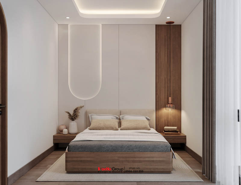 Giải pháp xây nhà ống 2 tầng 1 tum phong cách hiện đại trong ngõ nhỏ - Sơn Hà Group bậc thầy tối ưu không gian 11