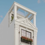 Thiết kế thông tầng với mái kính là giải pháp thiết kế giúp ngôi nhà lấy sáng và thông gió