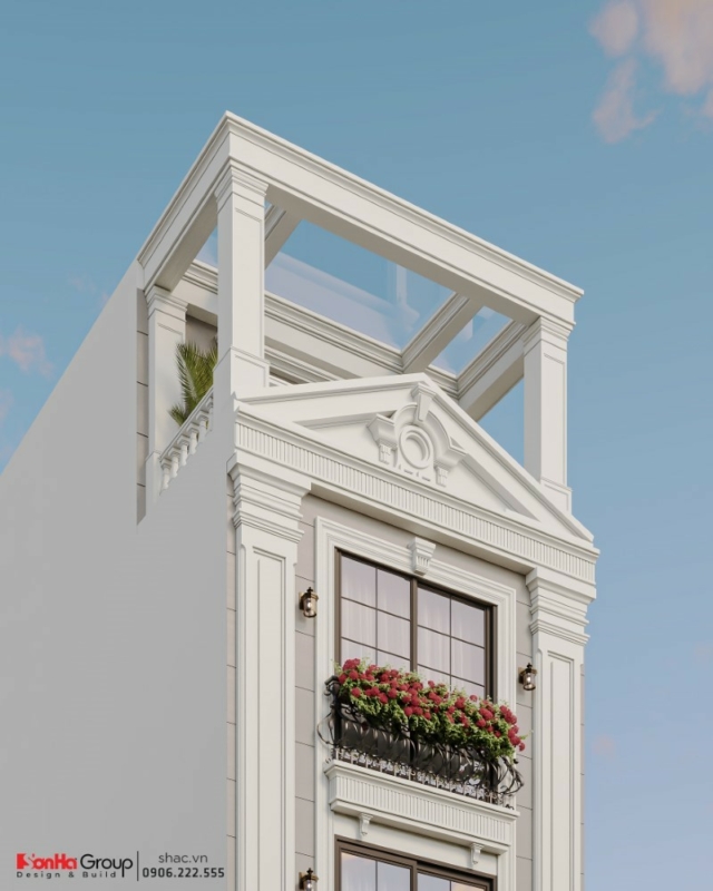 Thiết kế thông tầng với mái kính là giải pháp thiết kế giúp ngôi nhà lấy sáng và thông gió