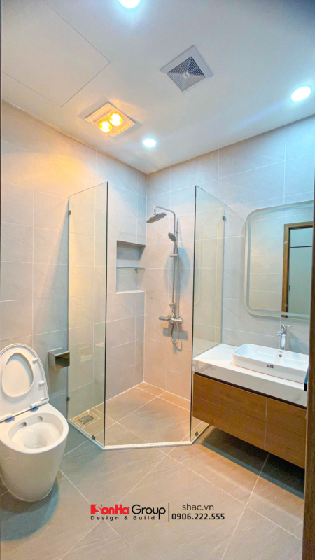 Giải pháp xây nhà ống 2 tầng 1 tum phong cách hiện đại trong ngõ nhỏ - Sơn Hà Group bậc thầy tối ưu không gian 65