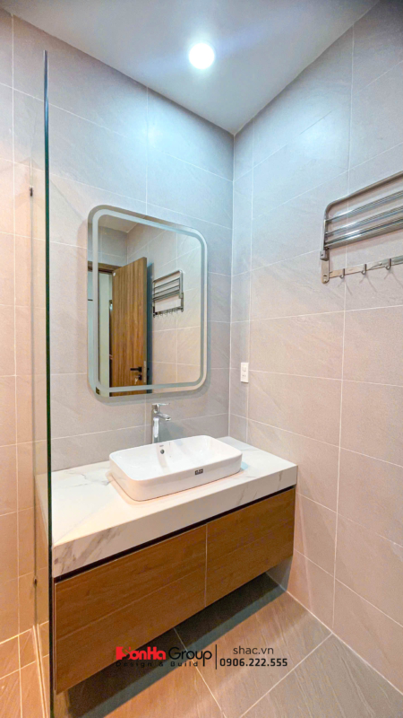 Giải pháp xây nhà ống 2 tầng 1 tum phong cách hiện đại trong ngõ nhỏ - Sơn Hà Group bậc thầy tối ưu không gian 64