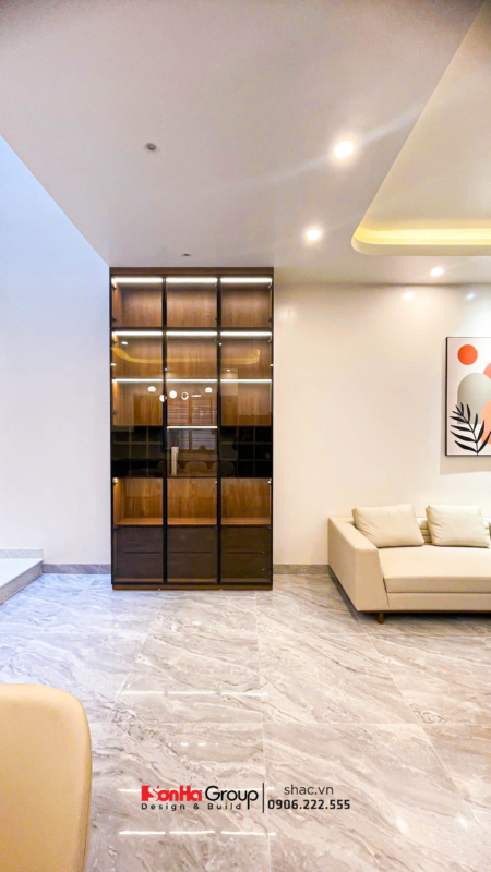 Giải pháp xây nhà ống 2 tầng 1 tum phong cách hiện đại trong ngõ nhỏ - Sơn Hà Group bậc thầy tối ưu không gian 71 Hình ảnh thực tế giếng trời