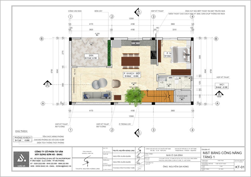 Giải pháp xây nhà ống 2 tầng 1 tum phong cách hiện đại trong ngõ nhỏ - Sơn Hà Group bậc thầy tối ưu không gian 18