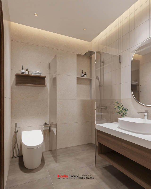 Giải pháp xây nhà ống 2 tầng 1 tum phong cách hiện đại trong ngõ nhỏ - Sơn Hà Group bậc thầy tối ưu không gian 14