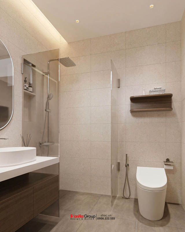 Giải pháp xây nhà ống 2 tầng 1 tum phong cách hiện đại trong ngõ nhỏ - Sơn Hà Group bậc thầy tối ưu không gian 16