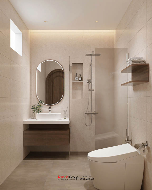 Giải pháp xây nhà ống 2 tầng 1 tum phong cách hiện đại trong ngõ nhỏ - Sơn Hà Group bậc thầy tối ưu không gian 17