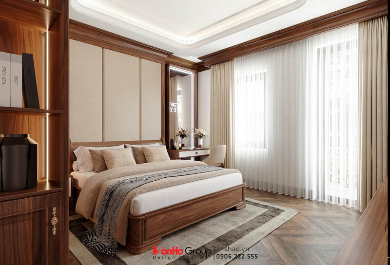 Nghệ thuật sử dụng ánh sáng trong thiết kế nội thất tân cổ điển cho nhà phố 5 tầng 1 tum 22