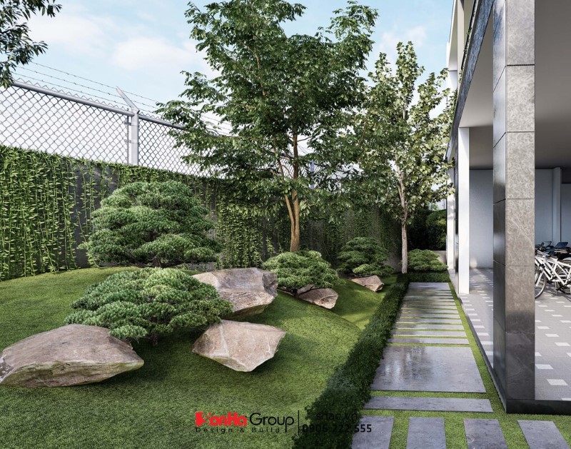 Diện tích sân vườn tối ưu trong mẫu biệt thự mini hiện đại
