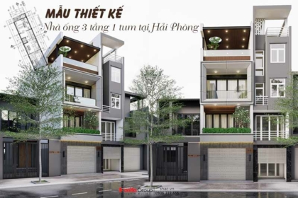 Mẫu thiết kế nhà ống 3 tầng 1 tum tại Hải Phòng siêu đẹp