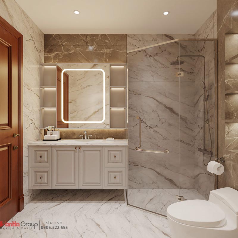 Nghệ thuật sử dụng ánh sáng trong thiết kế nội thất tân cổ điển cho nhà phố 5 tầng 1 tum 32