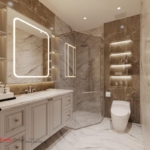 Nghệ thuật sử dụng ánh sáng trong thiết kế nội thất tân cổ điển cho nhà phố 5 tầng 1 tum 68