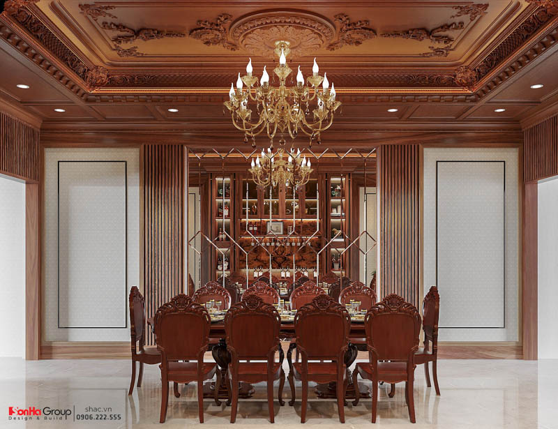 Nghệ thuật sử dụng ánh sáng trong thiết kế nội thất tân cổ điển cho nhà phố 5 tầng 1 tum 5