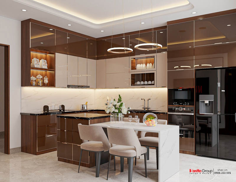 Nghệ thuật sử dụng ánh sáng trong thiết kế nội thất tân cổ điển cho nhà phố 5 tầng 1 tum 8