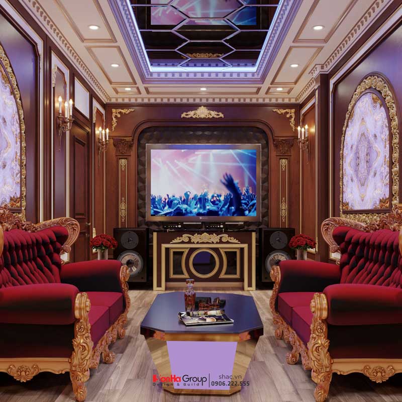 Nghệ thuật sử dụng ánh sáng trong thiết kế nội thất tân cổ điển cho nhà phố 5 tầng 1 tum 14