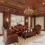 Nghệ thuật sử dụng ánh sáng trong thiết kế nội thất tân cổ điển cho nhà phố 5 tầng 1 tum 46