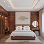 Nghệ thuật sử dụng ánh sáng trong thiết kế nội thất tân cổ điển cho nhà phố 5 tầng 1 tum 54