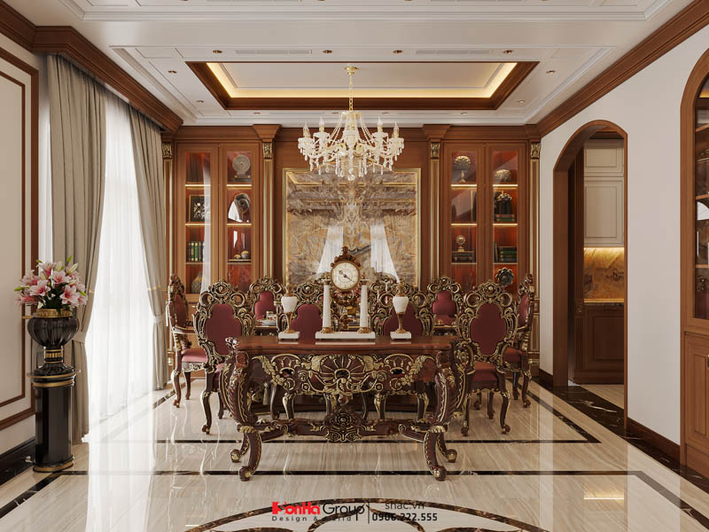 Hệ bàn ăn mang đậm phong cách châu âu quý tộc