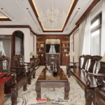 Phòng khách với những đồ nội thất xưa