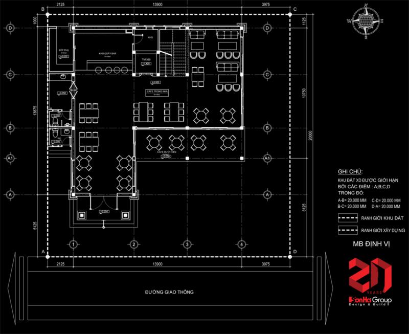 Mẫu biệt thự chữ L 400m2 kết hợp kinh doanh và sinh sống