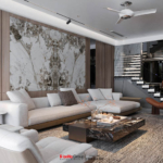 Nhà mặt phố 3 tầng 1 tum hiện đại - Xây nhà trọn gói Hải Phòng