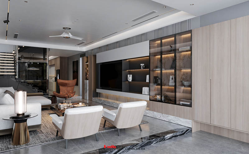 Thiết kế nội thất phòng khách hiện đại
