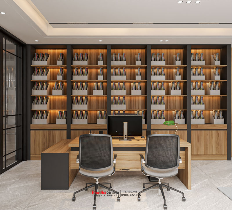 Thiết kế tòa nhà văn phòng kết hợp nhà ở – Sự kết hợp hoàn hảo giữa công năng và thẩm mỹ 117 Phòng làm việc dành cho kế toán - Thiết kế tòa nhà văn phòng kết hợp nhà ở