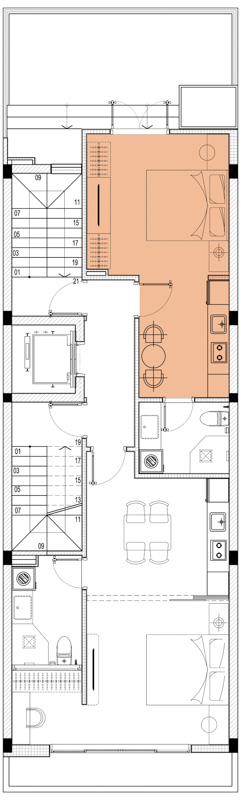 Thiết kế căn hộ cho thuê tại Hải Phòng 5 tầng 1 tum phong cách hiện đại 25