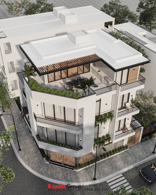 Sống Như Nghỉ Dưỡng Mỗi Ngày - Mẫu Biệt Thự 4 Tầng Đẹp Xuất Sắc Từ Sơn Hà Group 27 Sân vườn mái là không gian thư giãn ngoài trời lý tưởng của tất cả thành viên gia đình mỗi dịp tụ họp