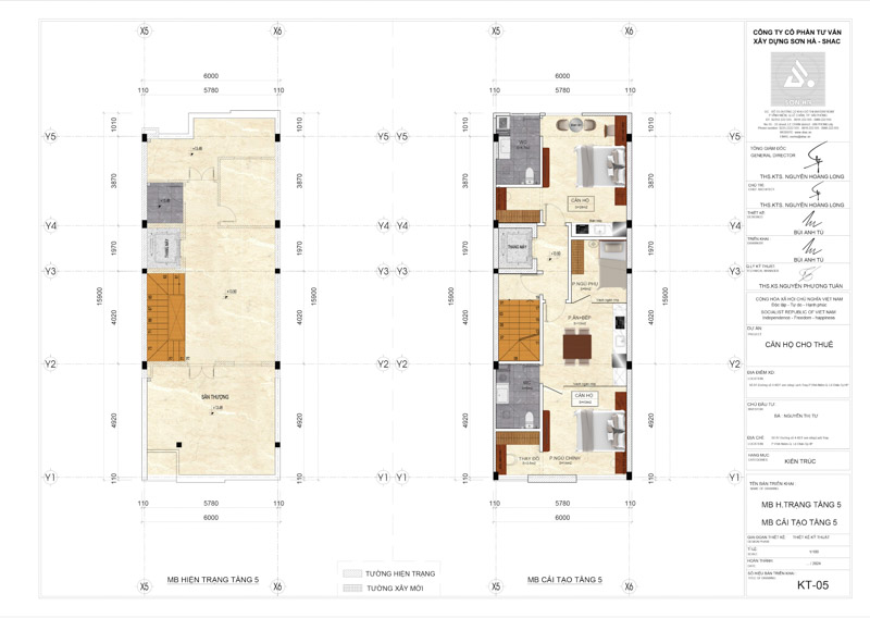 Thiết kế căn hộ cho thuê tại Hải Phòng 5 tầng 1 tum phong cách hiện đại 30