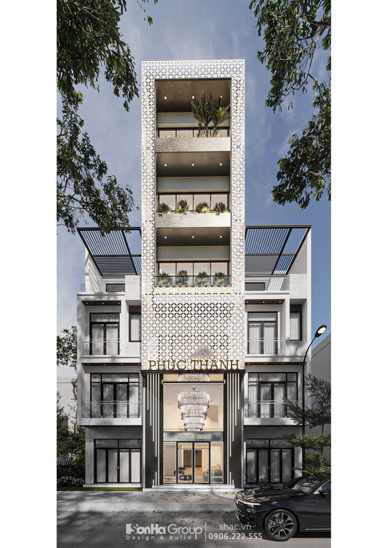 Thiết kế nhà phố 5 tầng – Tháp ánh sáng lung linh giữa lòng Hải Phòng 1
