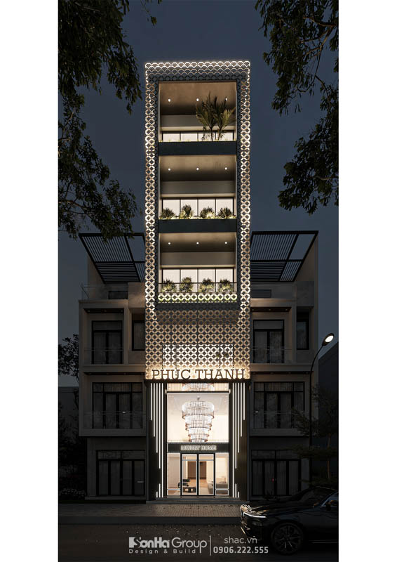 Thiết kế nhà phố 5 tầng – Tháp ánh sáng lung linh giữa lòng Hải Phòng 2