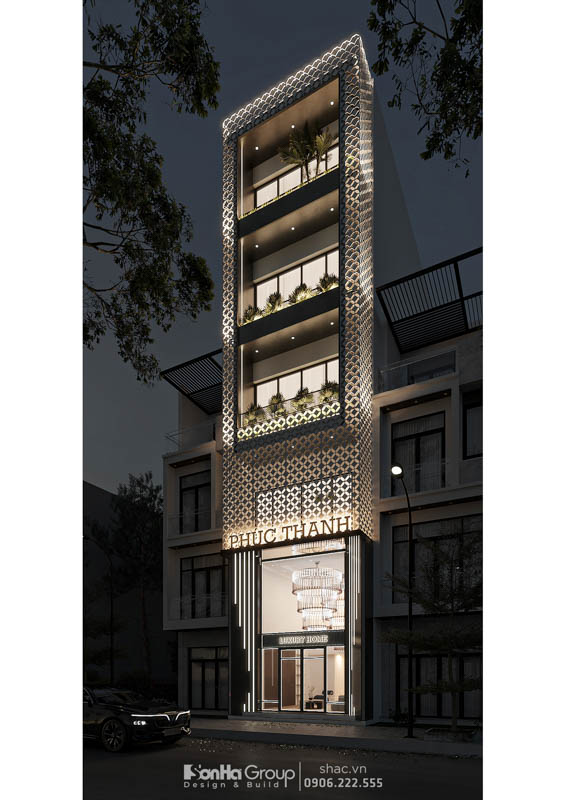 Thiết kế nhà phố 5 tầng – Tháp ánh sáng lung linh giữa lòng Hải Phòng 4