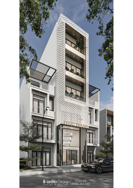 Thiết kế nhà phố 5 tầng – Tháp ánh sáng lung linh giữa lòng Hải Phòng 5