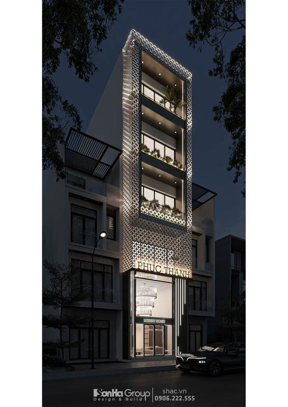 Thiết kế nhà phố 5 tầng – Tháp ánh sáng lung linh giữa lòng Hải Phòng 6