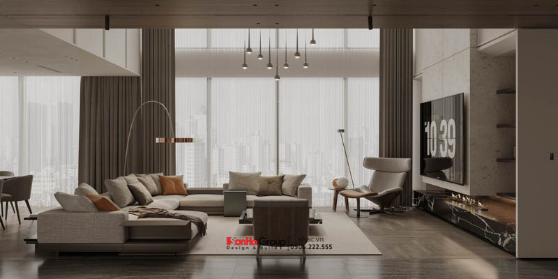 Thiết kế nội thất căn hộ Sky Villa Diamond Crown Hải Phòng - Đẳng cấp biệt thự trên không 2