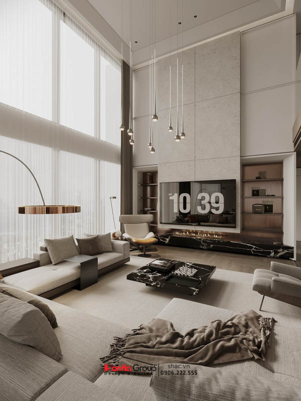 Thiết kế nội thất biệt thự - Đừng xây nhà cho khách, hãy xây nhà cho chính mình 5 Phòng khách biệt thự penhouse phong cách hiện đại