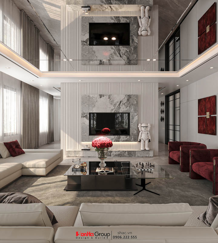 Thiết kế tòa nhà văn phòng kết hợp nhà ở – Sự kết hợp hoàn hảo giữa công năng và thẩm mỹ 109 Phòng khách trên tầng 3 - thiết kế tòa nhà văn phòng kết hợp nhà ở