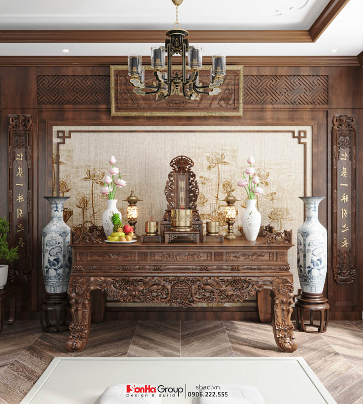 Thiết kế tòa nhà văn phòng kết hợp nhà ở – Sự kết hợp hoàn hảo giữa công năng và thẩm mỹ 115 Phòng thờ trang nghiêm