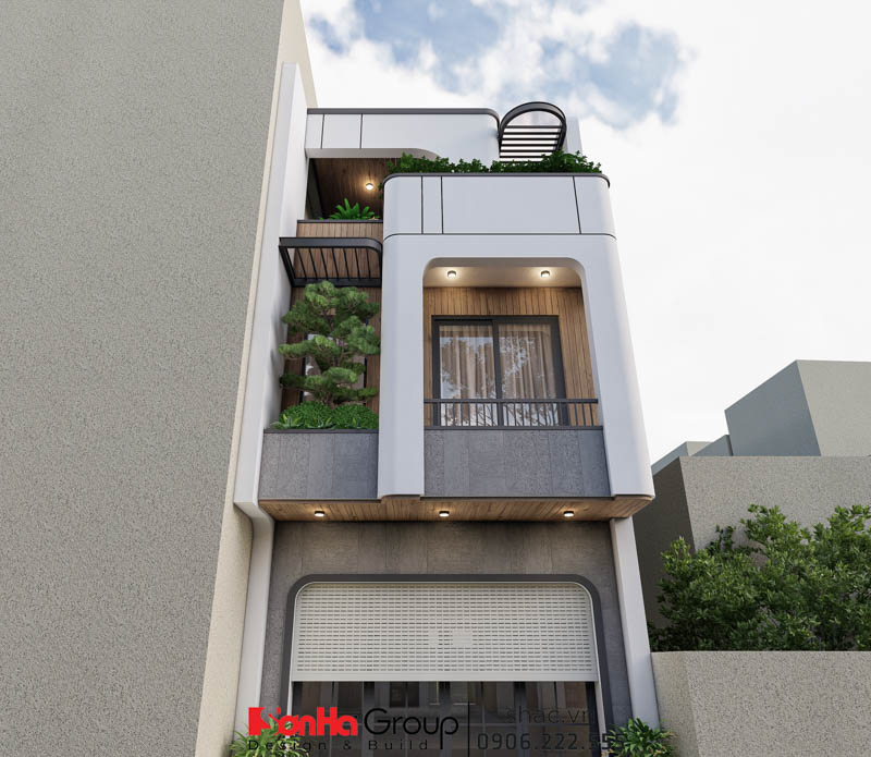 Mẫu thiết kế nhà ống 5x20 hiện đại kết hợp kinh doanh và sinh sống